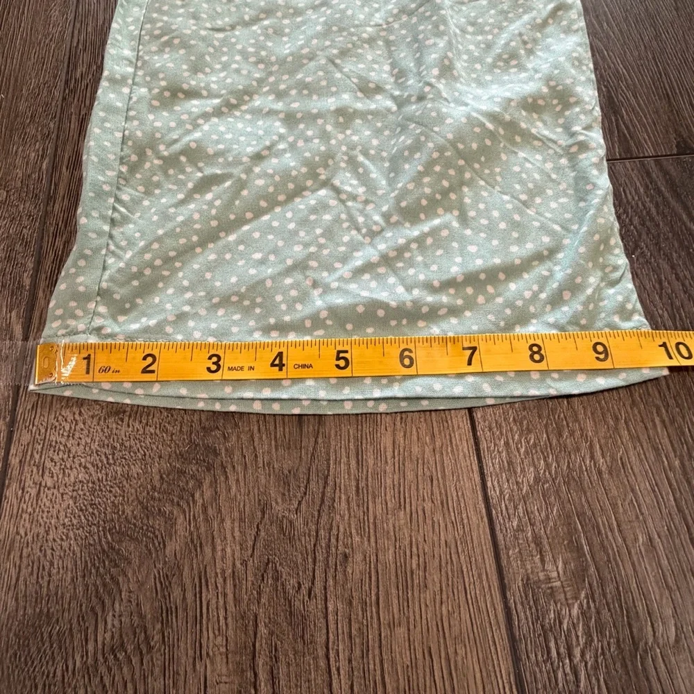 Jessica Simpson Seafoam Polka Dot Smocked Wide Leg Jumpsuit w/Pockets Size S - Picture 15 of 16